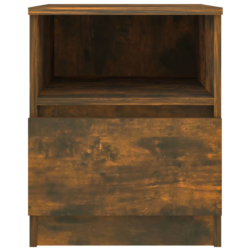 Noćni ormarić dimljeni hrast 40 x 40 x 50 cm konstruirano drvo