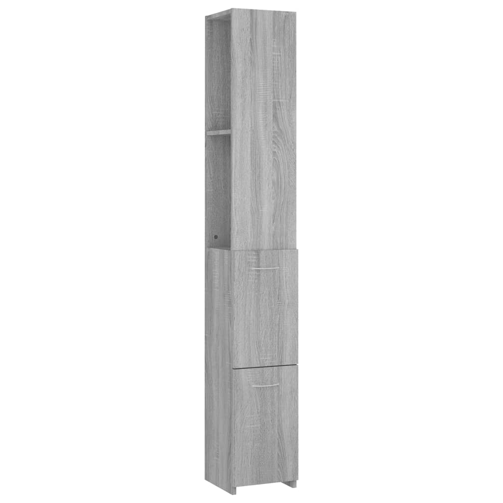 Kupaonski ormarić sivi hrast 25x26,5x170 cm konstruirano drvo