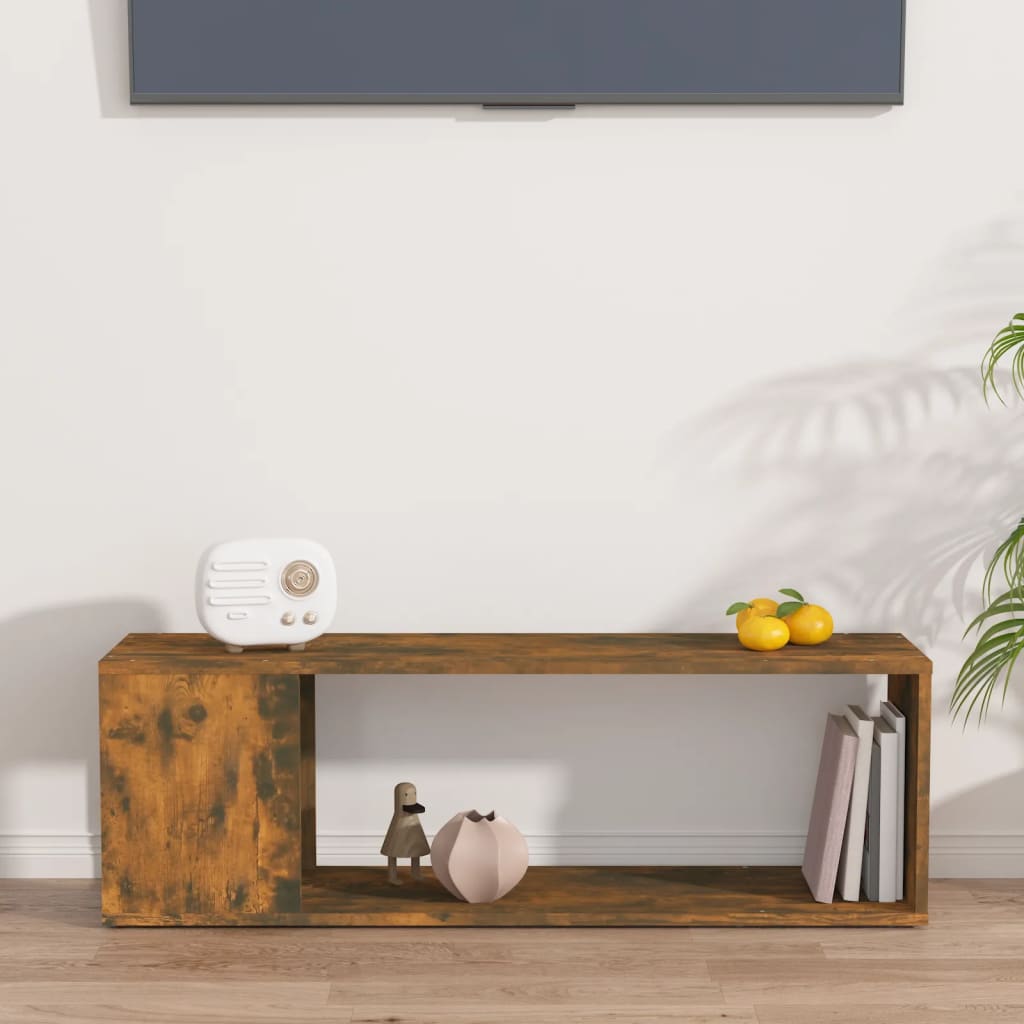 TV ormarić boja dimljenog hrasta 100x24x32 cm konstruirano drvo