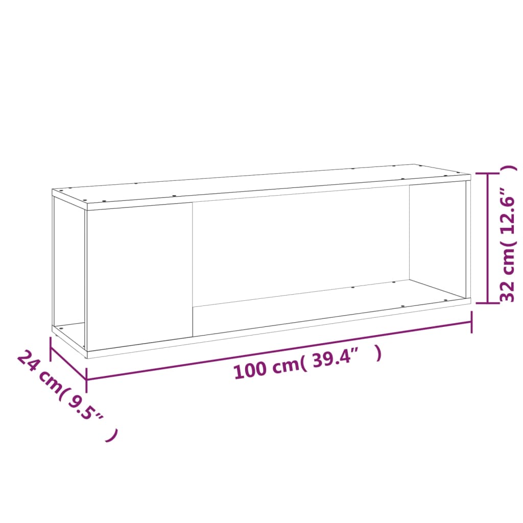 TV ormarić boja hrasta sonoma 100x24x32 cm konstruirano drvo