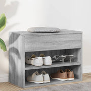 Klupa za cipele boja sivog hrasta 60x30x45 cm konstruirano drvo