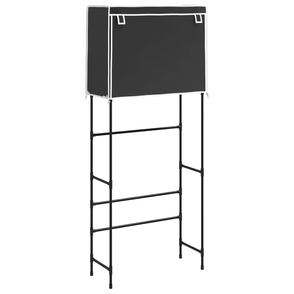 Stalak za pohranu na 2 razine crni 71x29,5x170,5 cm željezni