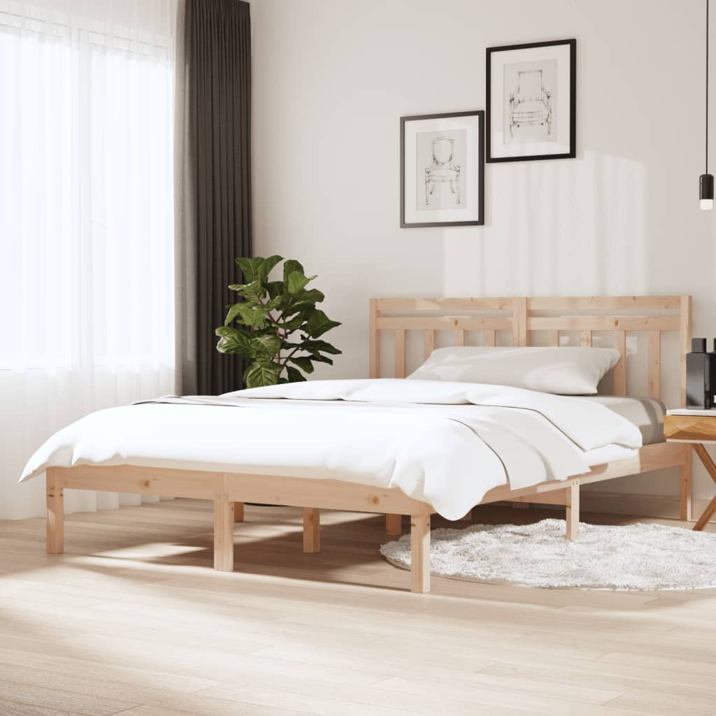 Okvir za krevet od masivne borovine 140 x 190 cm