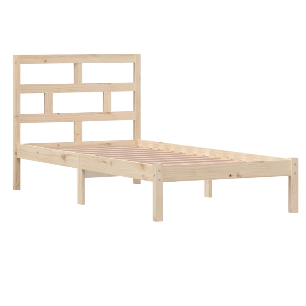 Okvir za krevet 90 x 190 cm jednokrevetni od masivnog drva