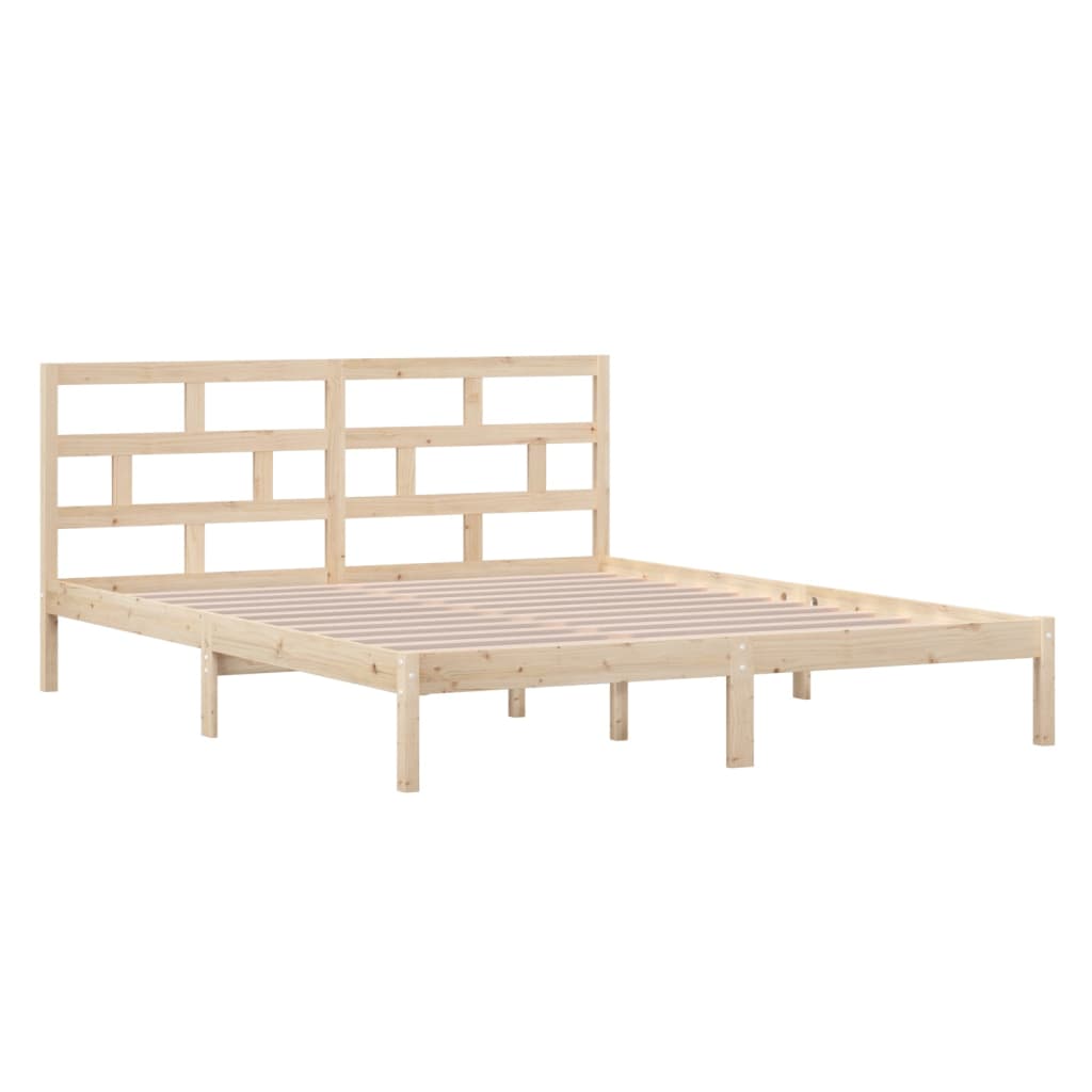 Okvir za krevet od masivnog drva 120 x 190 cm mali bračni