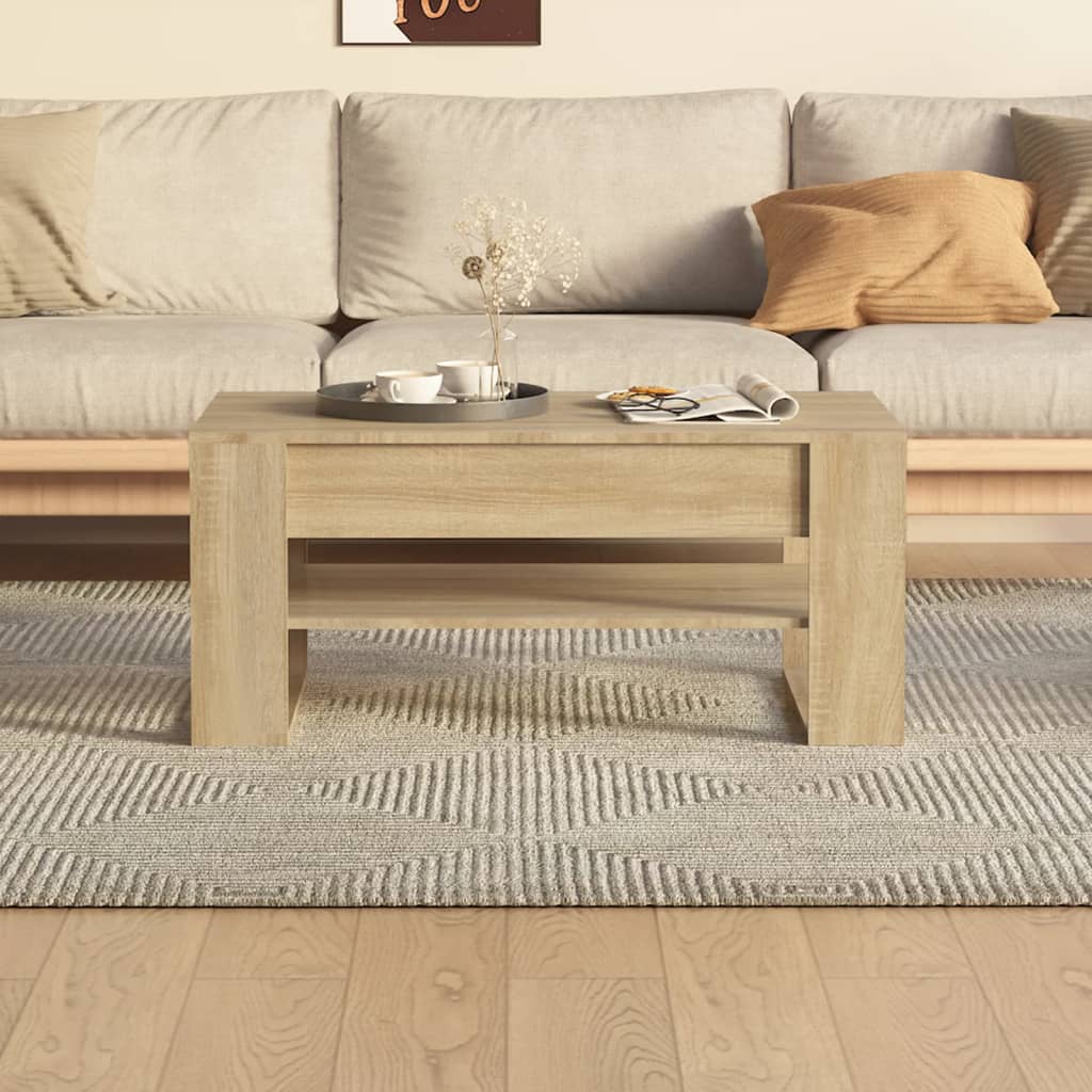 Stolić za kavu boja hrasta 102x55x45 cm konstruirano drvo