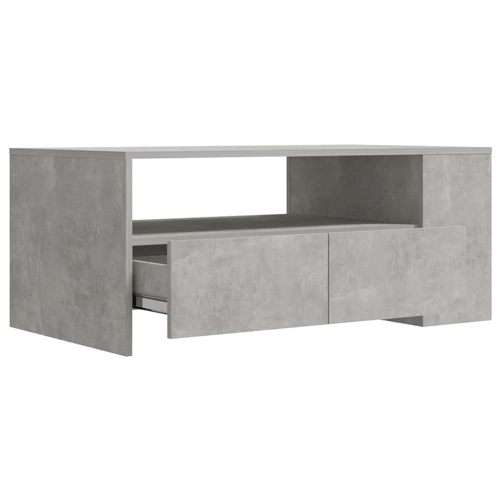 Stolić za kavu boja betona 102x55x42 cm konstruirano drvo