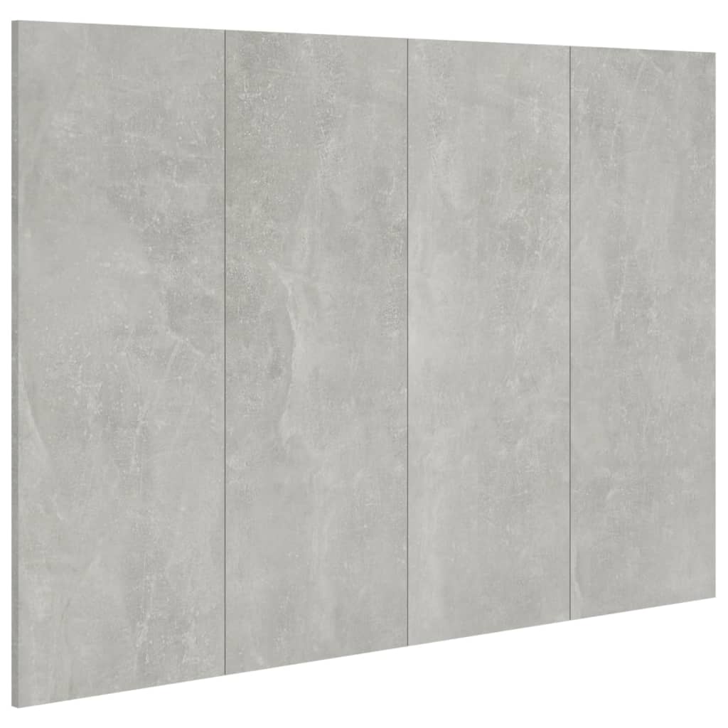 Uzglavlje za krevet siva boja betona 120 x 1,5 x 80 cm drveno