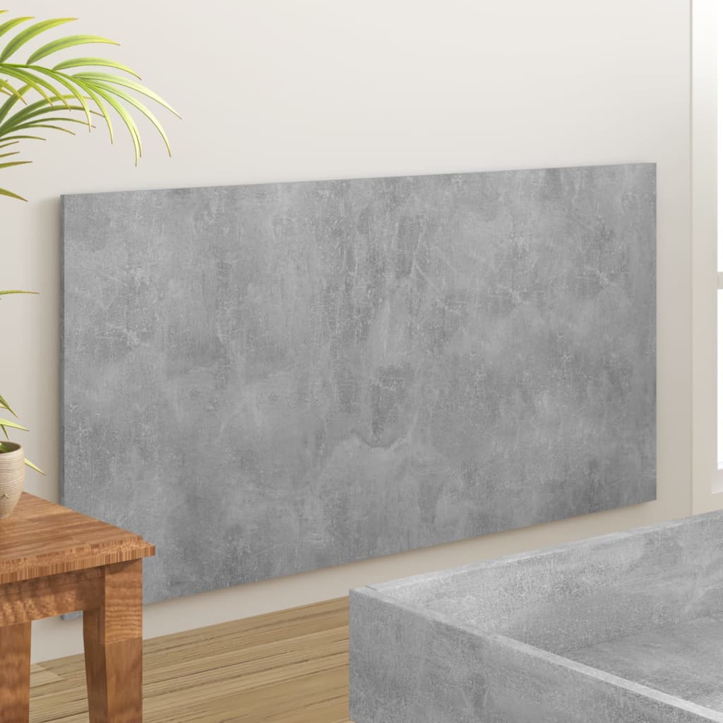 Uzglavlje za krevet siva boja betona 160 x 1,5 x 80 cm drveno