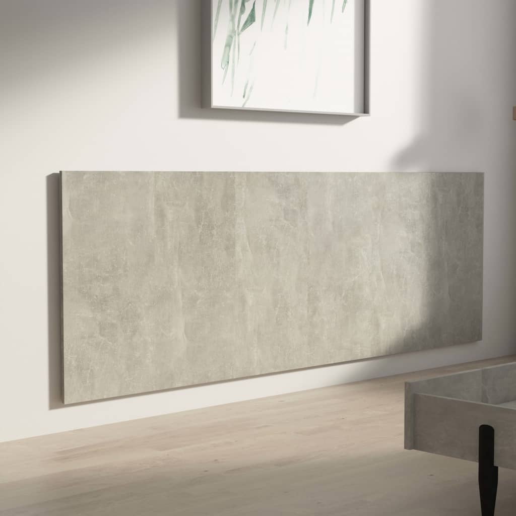 Uzglavlje za krevet siva boja betona 240 x 1,5 x 80 cm drveno