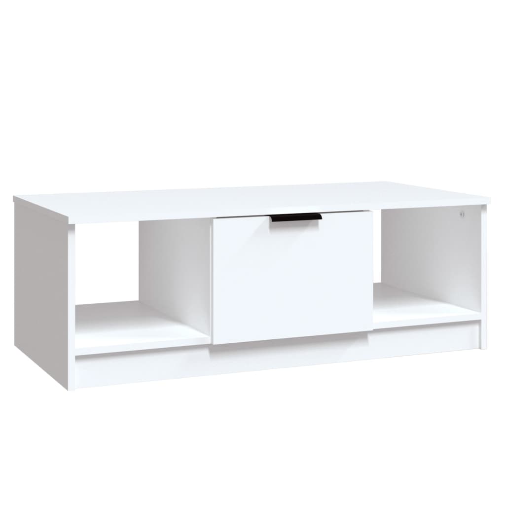 Stolić za kavu bijeli 102 x 50 x 36 cm od konstruiranog drva