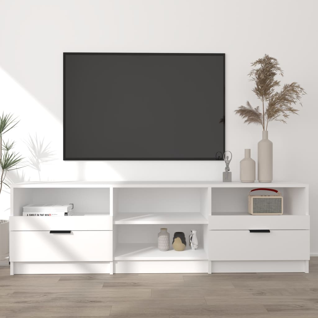 TV ormarić bijeli 150x33,5x45 cm od konstruiranog drva