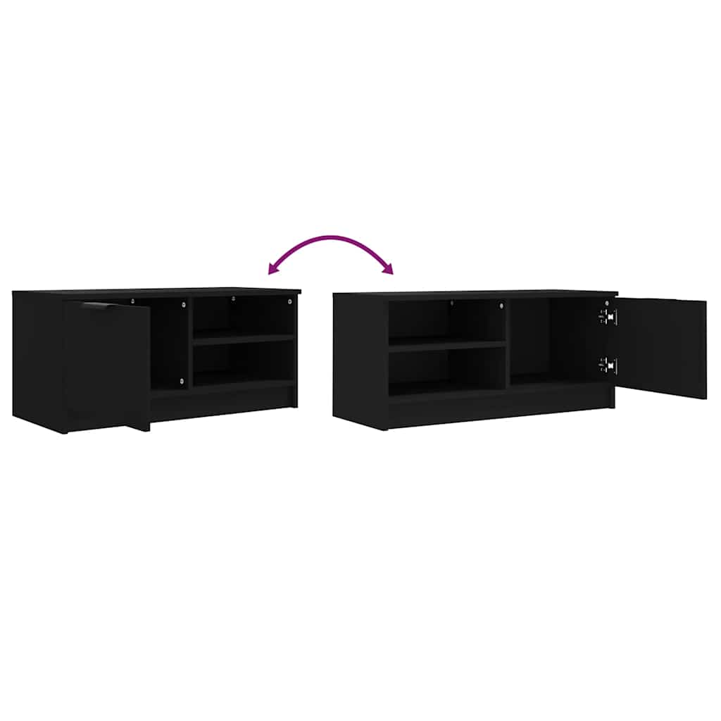 TV ormarići 2 kom crni 80 x 35 x 36,5 cm od konstruiranog drva