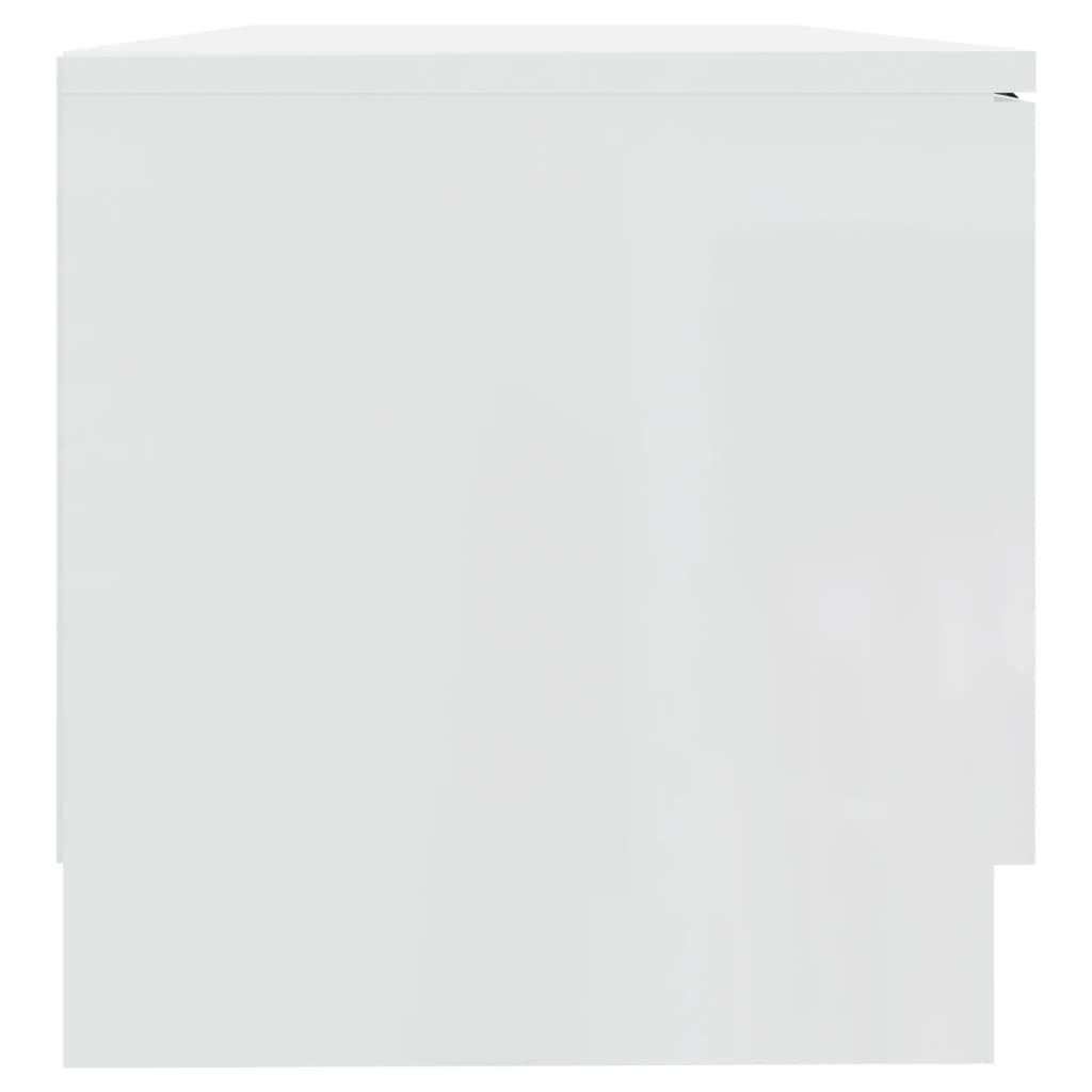 TV ormarić sjajni bijeli 80x35x36,5 cm konstruirano drvo