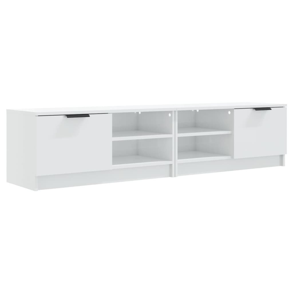 TV ormarić 2 kom sjajni bijeli 80x35x36,5 cm konstruirano drvo