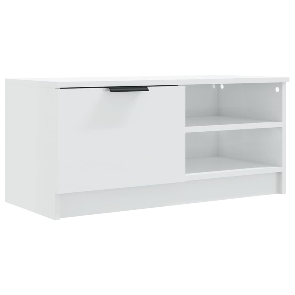 TV ormarić 2 kom sjajni bijeli 80x35x36,5 cm konstruirano drvo