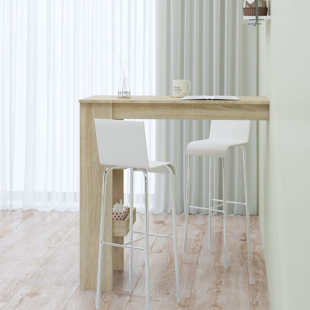 Zidni barski stol boja hrasta 102x45x103,5 cm konstruirano drvo