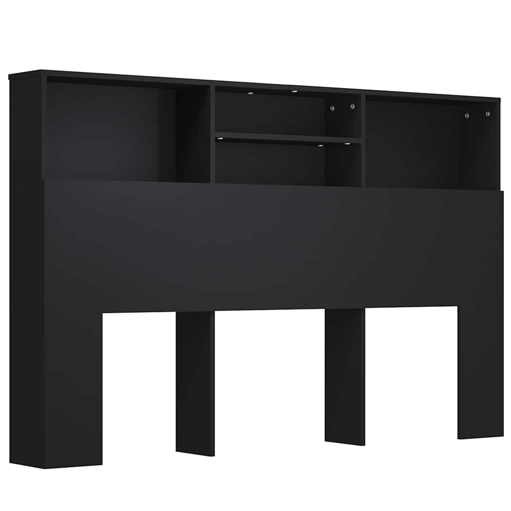 Uzglavlje s ormarićem crno 160 x 19 x 103,5 cm