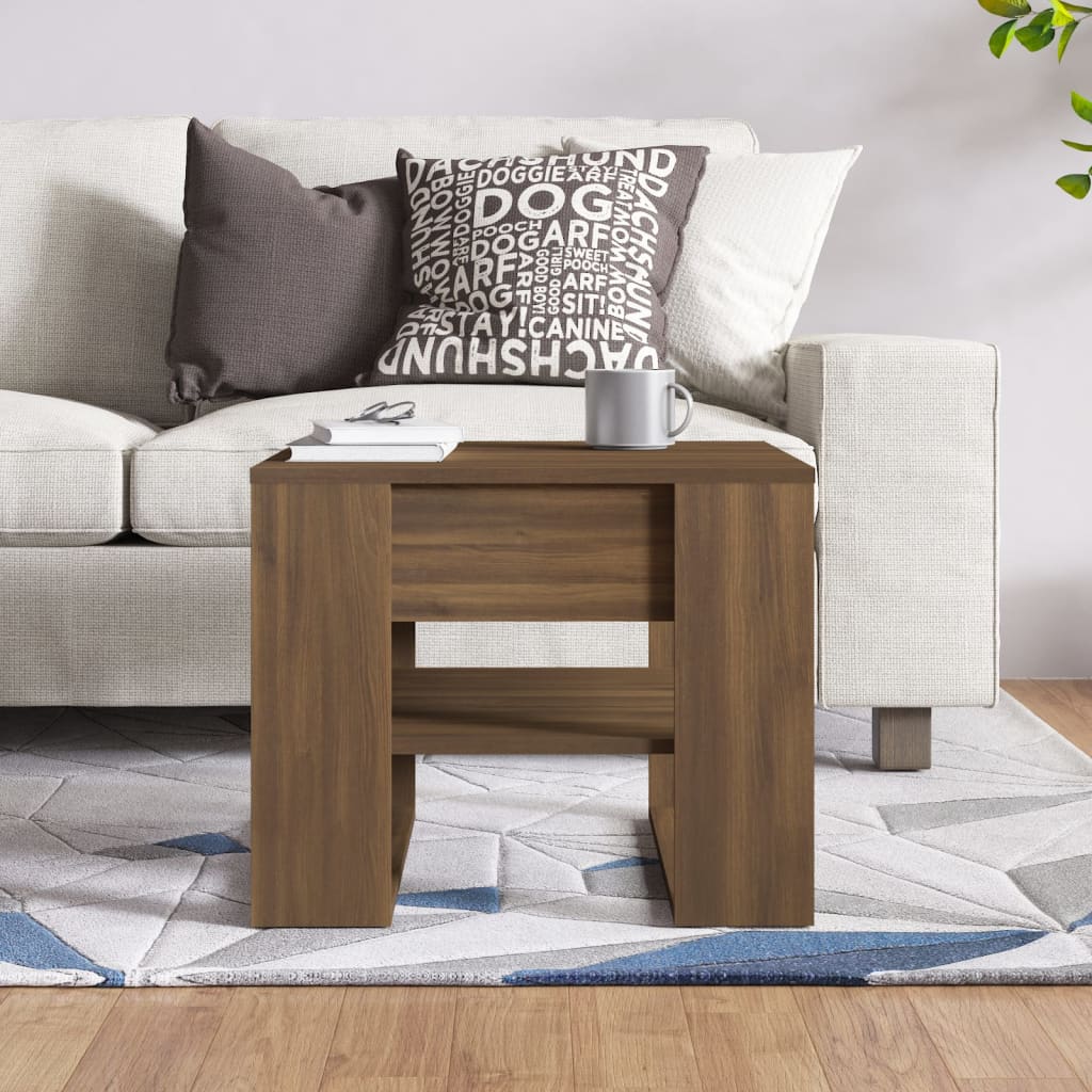Stolić za kavu boja Smeđa 55,5x55x45 cm konstruirano drvo