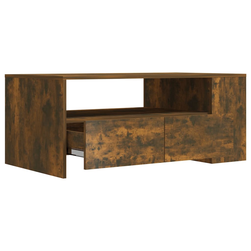 Stolić za kavu boja hrasta 102x55x42 cm konstruirano drvo