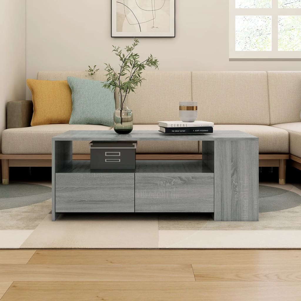 Stolić za kavu boja hrasta 102x55x42 cm konstruirano drvo