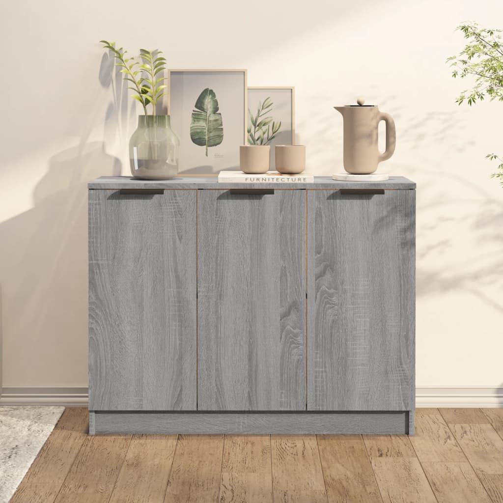 Komoda boja sivog hrasta sonome 90,5x30x70 cm konstruirano drvo
