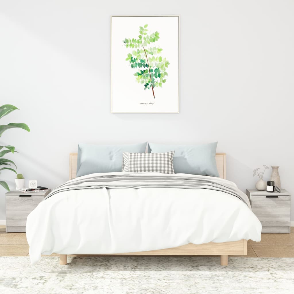 Noćni ormarići 2 kom boja dimljenog smeđi 40 x 39 x 40 cm