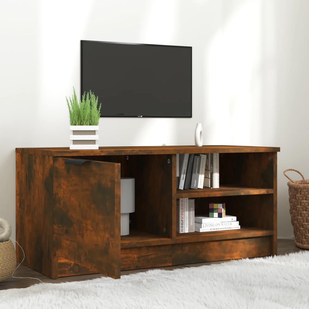 TV ormarić boja dimljenog hrasta 80x35x36,5cm konstruirano drvo