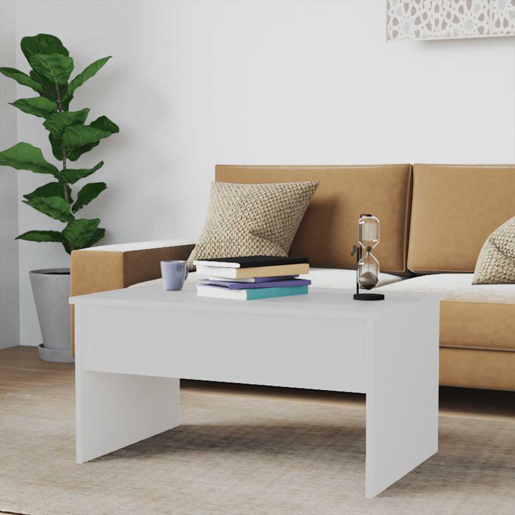 Stolić za kavu bijeli 80 x 50,5 x 41,5 cm od konstruiranog drva