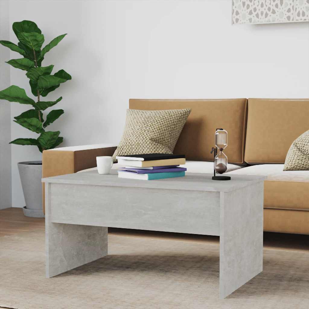 Stolić za kavu boja betona 80x50,5x41,5 cm konstruirano drvo