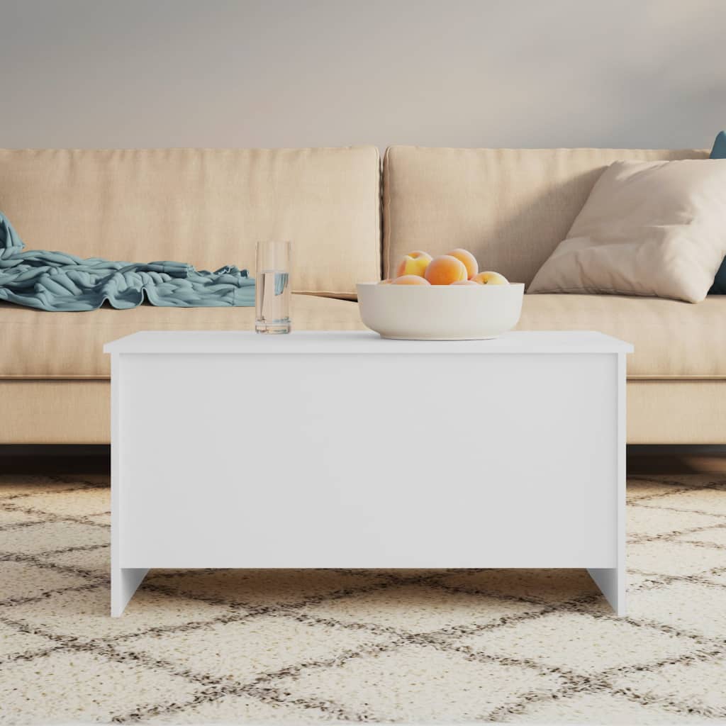 Stolić za kavu bijeli 102x55,5x52,5 cm od konstruiranog drva