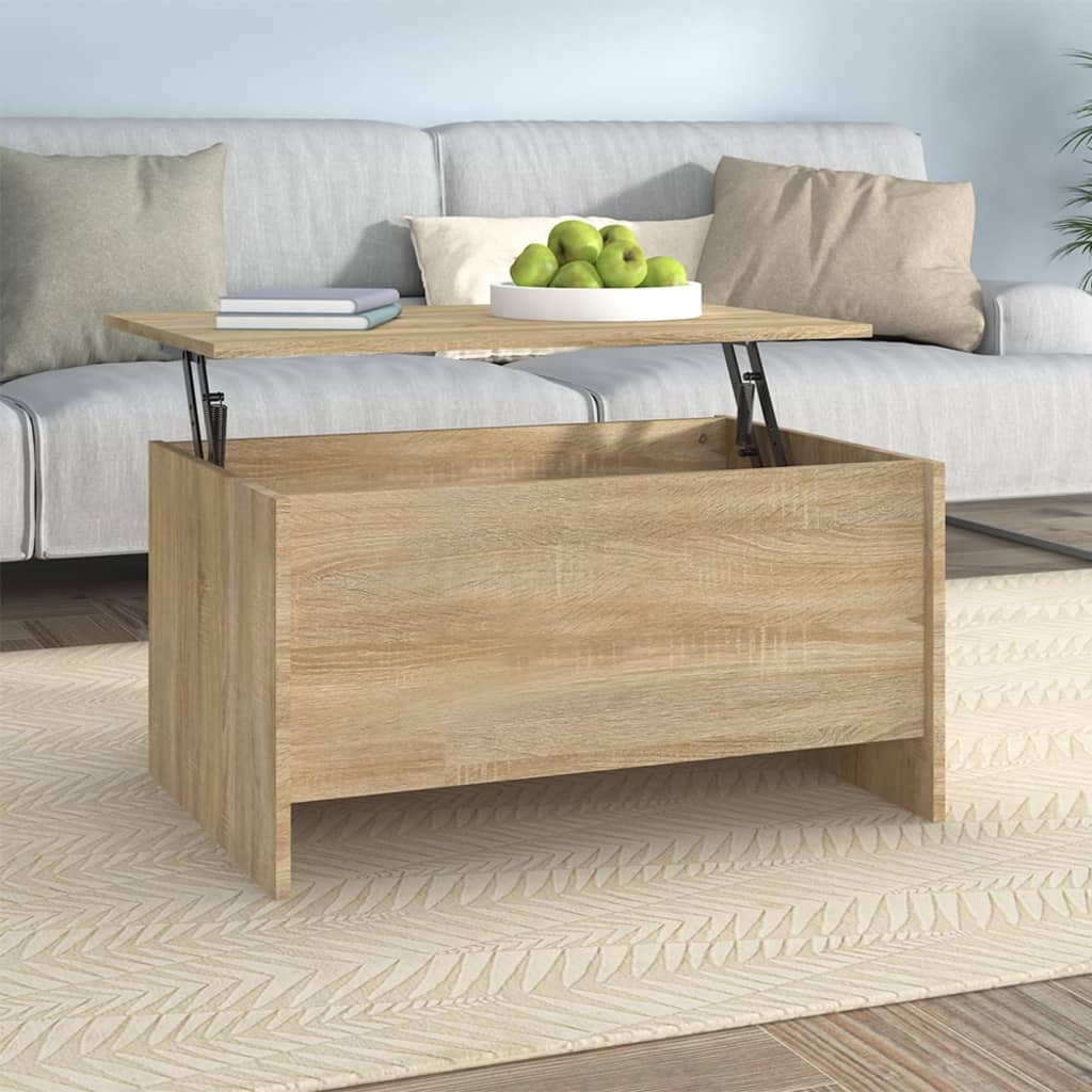Stolić za kavu boja hrasta 80x55,5x41,5 cm konstruirano drvo