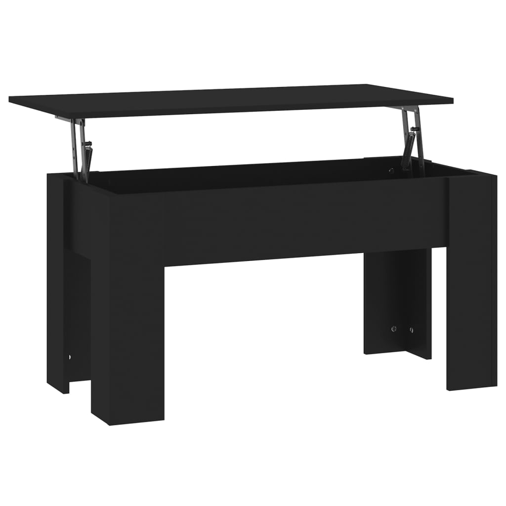 Stolić za kavu crni 101x49x52 cm od konstruiranog drva
