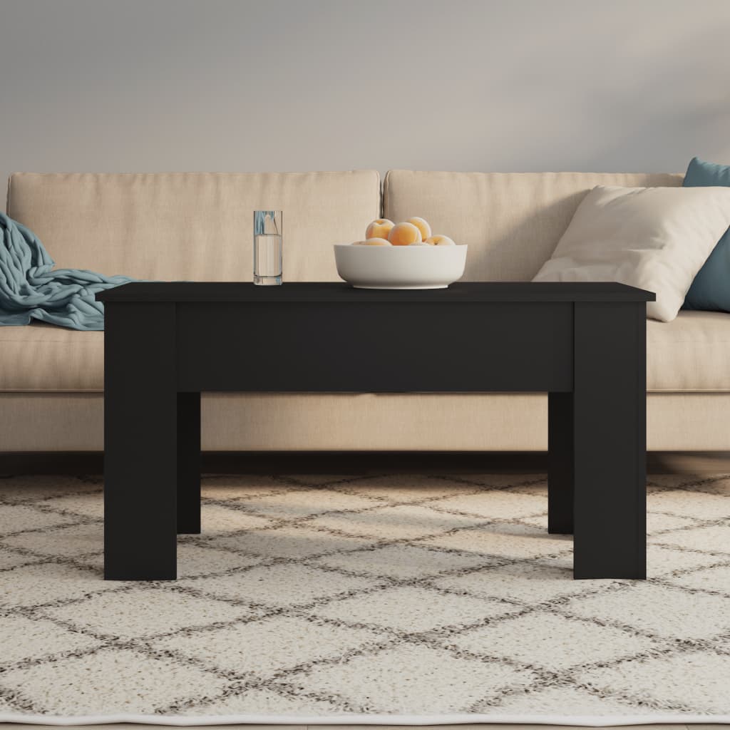 Stolić za kavu crni 101x49x52 cm od konstruiranog drva