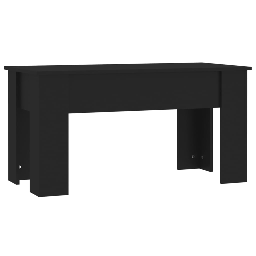 Stolić za kavu crni 101x49x52 cm od konstruiranog drva