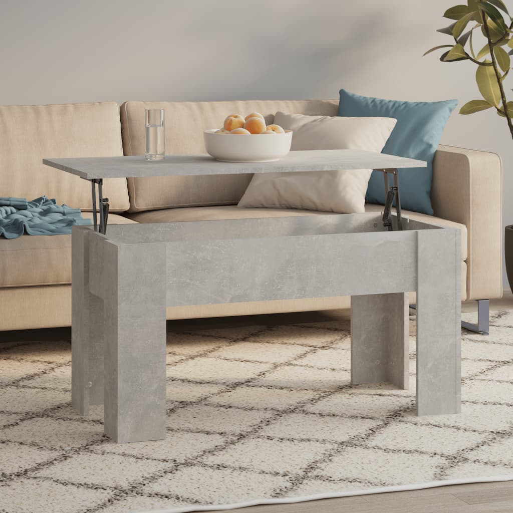 Stolić za kavu boja betona 101x49x52 cm konstruirano drvo