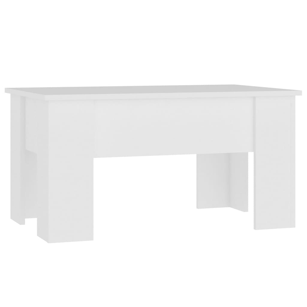 Stolić za kavu bijeli 79 x 49 x 41 cm od konstruiranog drva