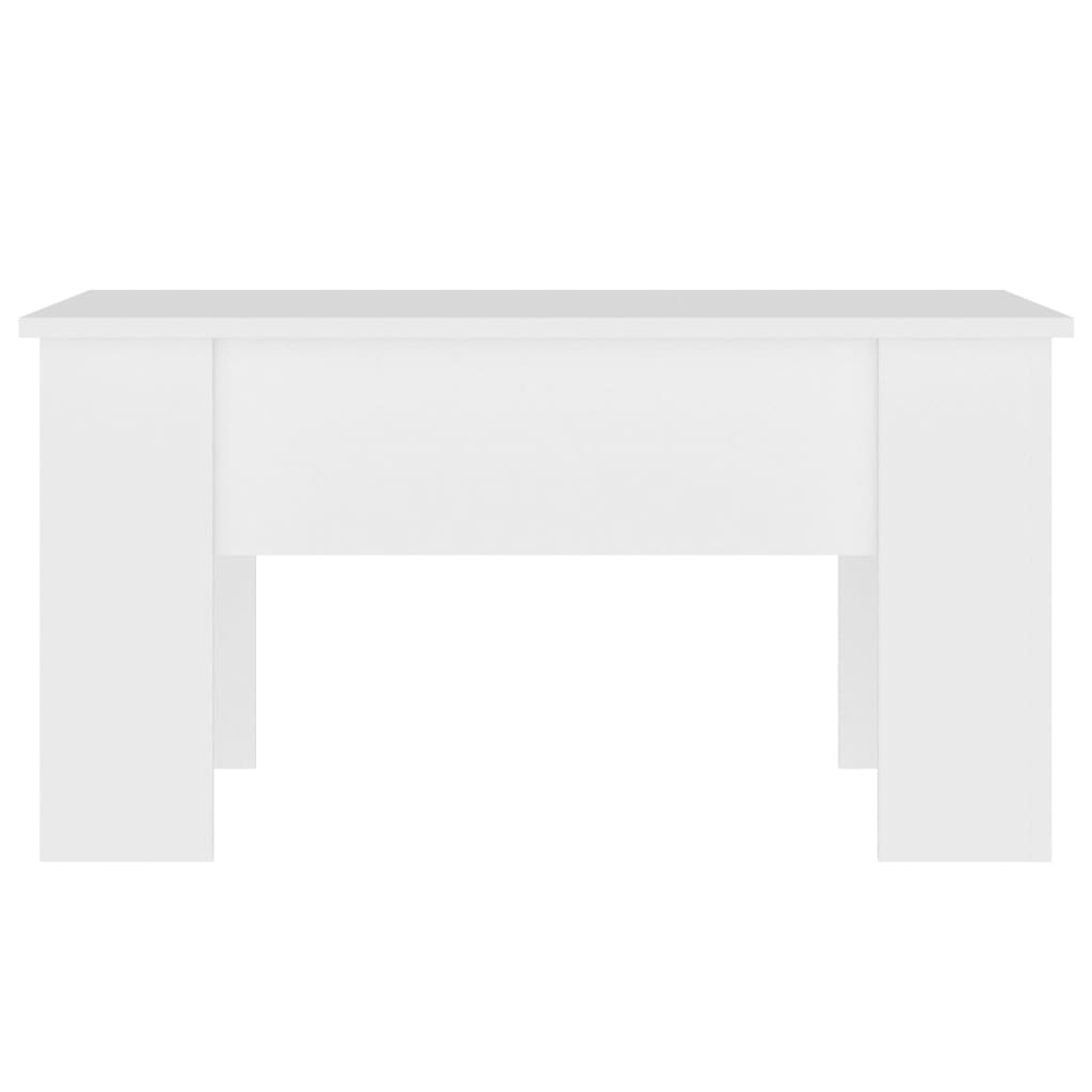Stolić za kavu bijeli 79 x 49 x 41 cm od konstruiranog drva