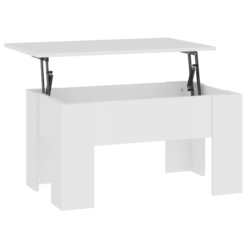 Stolić za kavu bijeli 79 x 49 x 41 cm od konstruiranog drva