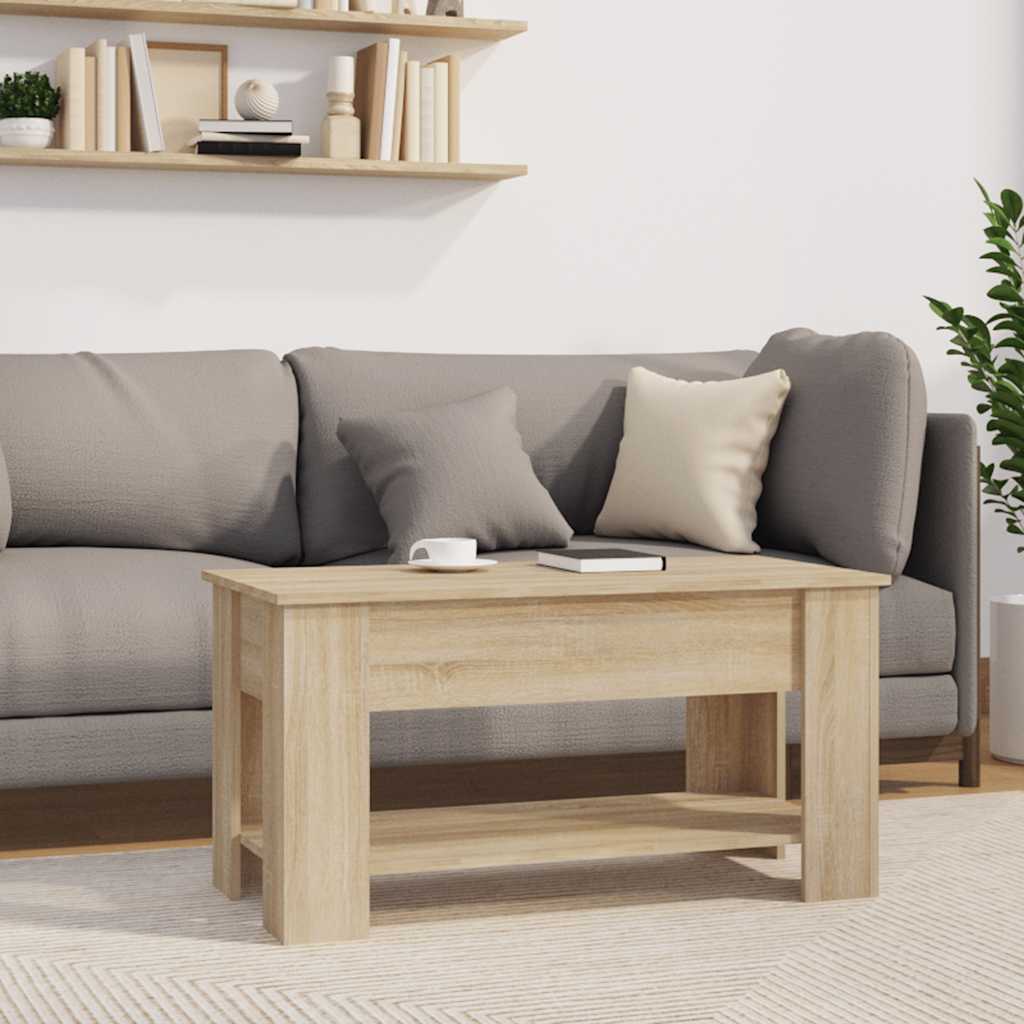 Stolić za kavu boja hrasta 101x49x52 cm konstruirano drvo