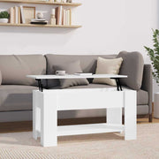 Stolić za kavu sjajni bijeli 101x49x52 cm konstruirano drvo