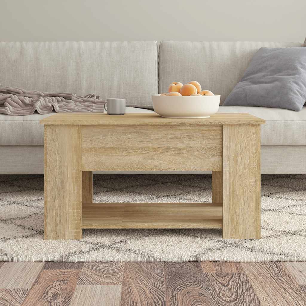 Stolić za kavu boja hrasta 79 x 49 x 41 cm konstruirano drvo
