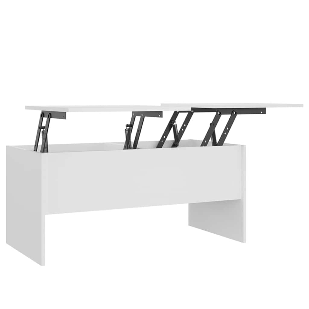 Stolić za kavu bijeli 102x50,5x46,5 cm od konstruiranog drva