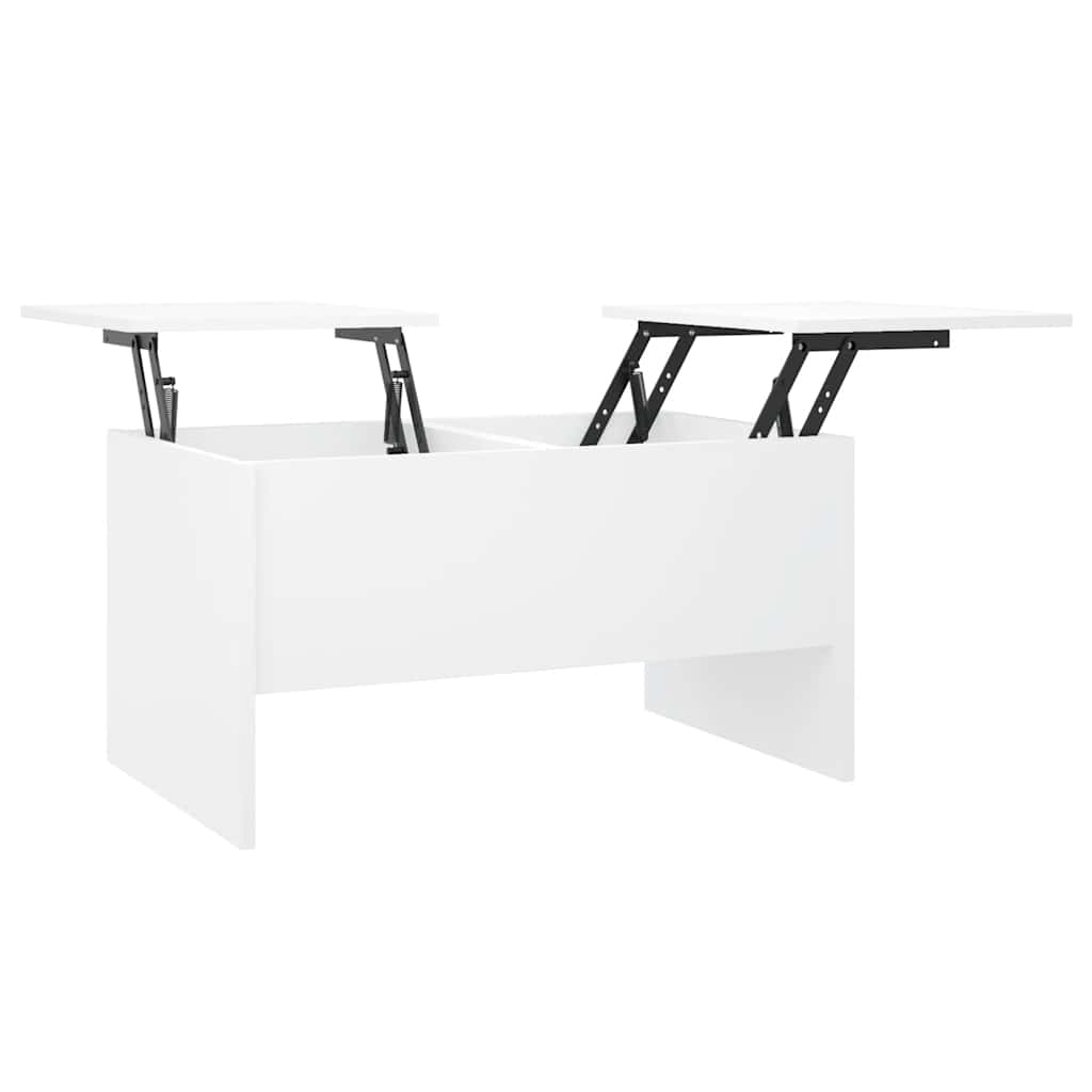 Stolić za kavu bijeli 80x50x42,5 cm od konstruiranog drva