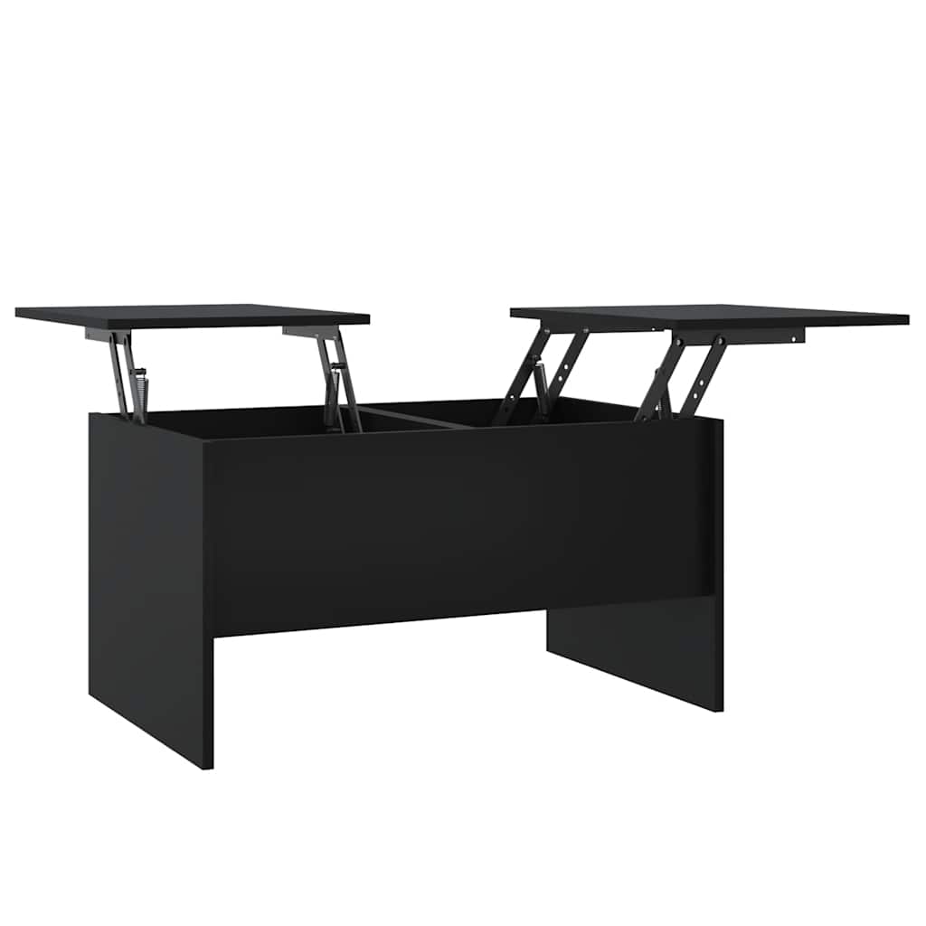 Stolić za kavu crni 80x50x42,5 cm od konstruiranog drva
