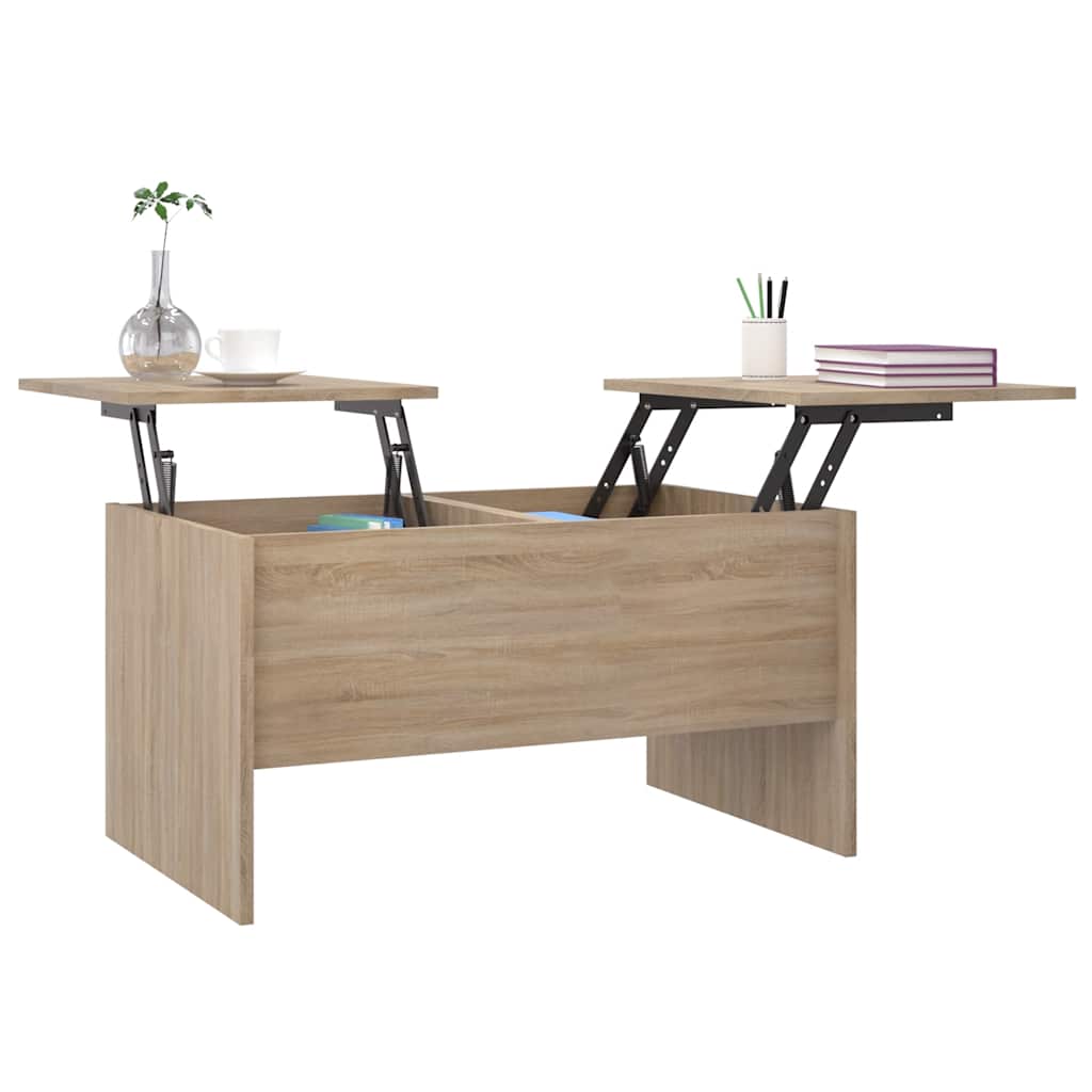 Stolić za kavu boja hrasta 80x50x42,5 cm konstruirano drvo