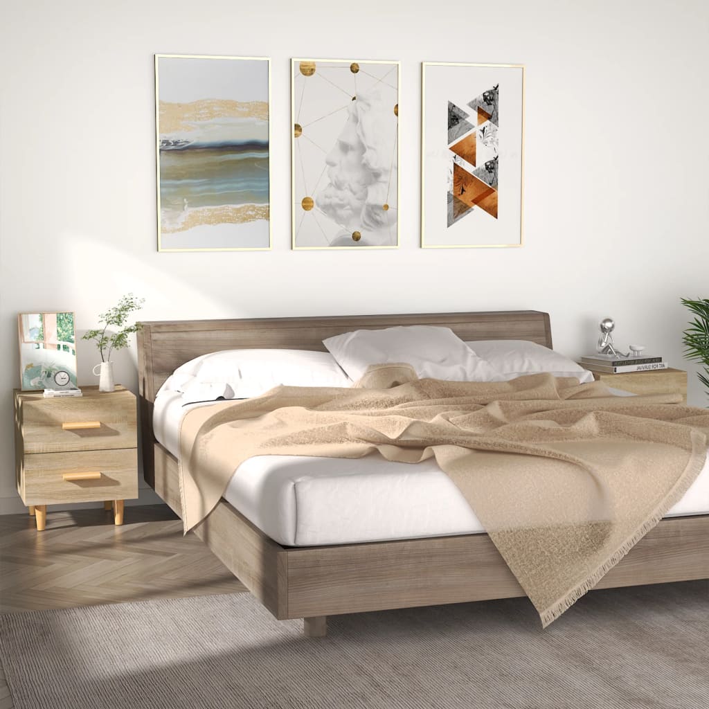 Noćni ormarići 2 kom boja hrasta sonome 40 x 35 x 47,5 cm