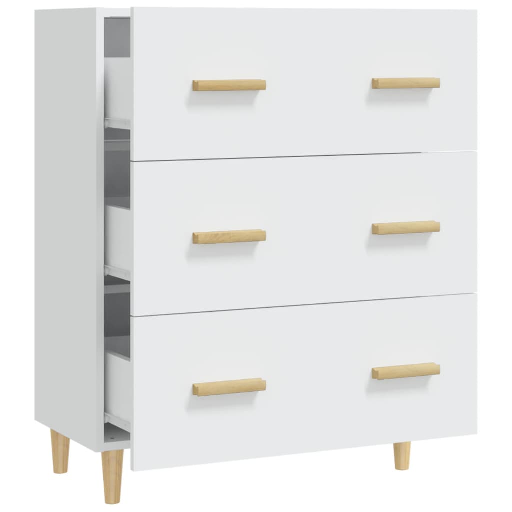 Komoda bijela 70 x 34 x 90 cm od konstruiranog drva