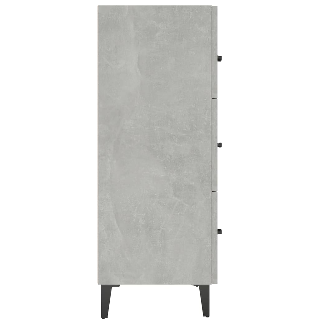 Komoda siva boja betona 69,5x34x90 cm od konstruiranog drva