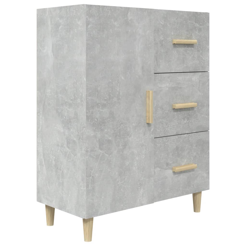 Komoda siva boja betona 69,5x34x90 cm od konstruiranog drva